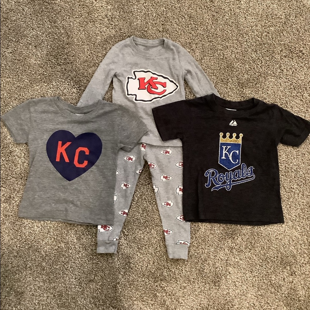 KC Kids bundle. Charlie Hustle Chiefs Royals